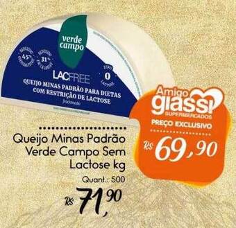 Giassi Supermercados Queijo Minas Padrão Verde Campo Sem Lactose oferta