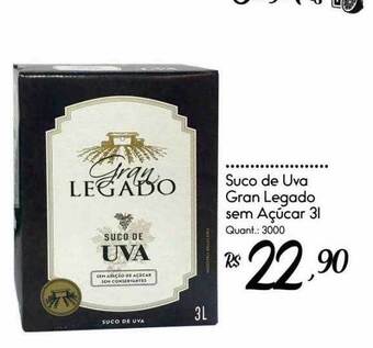 Giassi Supermercados Suco De Uva Gran Legado Sem Açúcar oferta