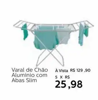 Grupo Formosa Varal De Chão Alumínio Com Abas Slim oferta