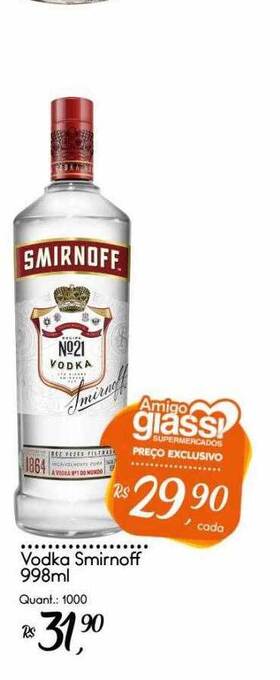 Giassi Supermercados Vodka Smirnoff oferta