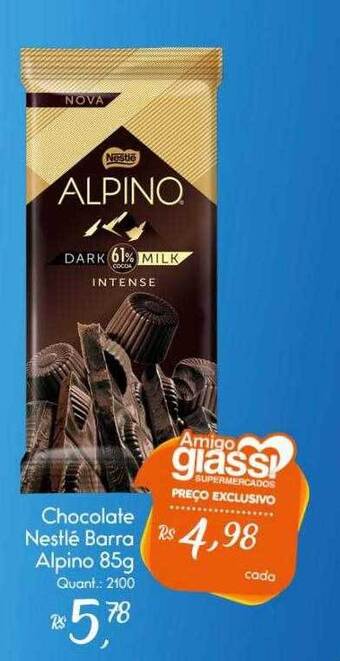 Giassi Supermercados Chocolate Nestlé Barra Alpino oferta