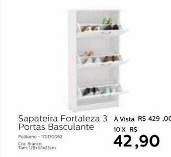 Sapateira Fortaleza 3 Portas Basculante