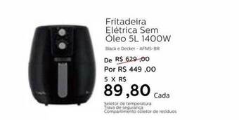 Fritadeira Elétrica Sem óleo 5l 1400w