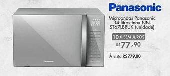Supermercados Imperatriz Microondas Panasonic 34 Litros Inox Nn-st67lbruk Unidade oferta
