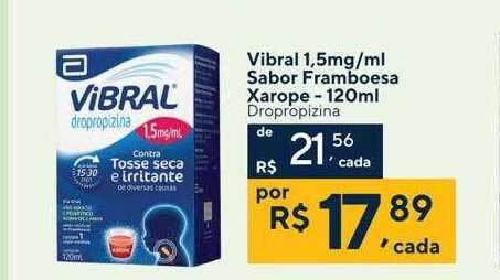 VIBRAL XAROPE PEDIÁTRICO 120ML SABOR FRAMBOESA - Farmácias CallFarma