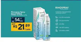 Rinospray Spray Nasal 100ml Cloreto De Sodio 0.9%
