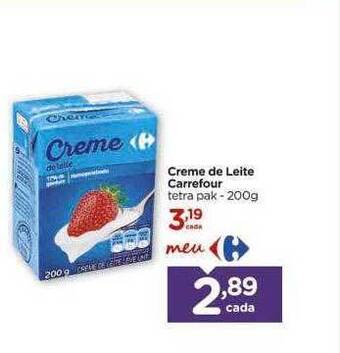 Carrefour Creme De Leite Carrefour oferta