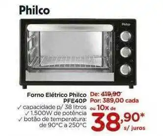Carrefour Forno Elétrico Philco Pfe40p oferta