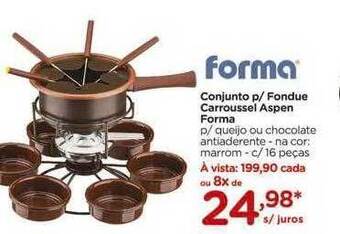 Carrefour Conjunto P Fondue Carroussel Aspen Forma oferta