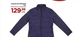 Jaqueta De Matelassê Tex Femeinina Ou Masculina