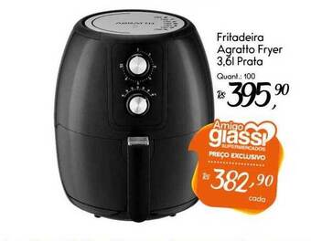 Giassi Supermercados Fritadeira Agratto Fryer Prata oferta