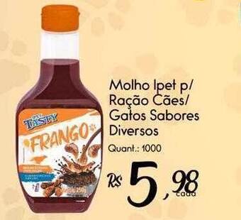 Giassi Supermercados Molho Ipet P- Ração Cães- Gatos Sabores Diversos oferta