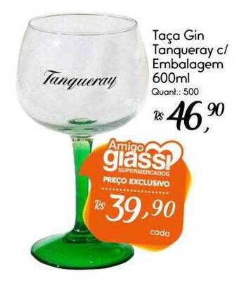 Giassi Supermercados Taça Gin Tanqueray C- Embalagem oferta