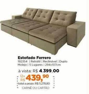 Lojas TaQi Estofado Ferrero oferta