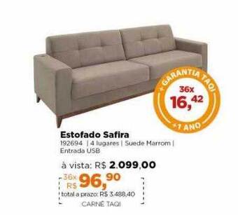 Lojas TaQi Estofado Safira oferta