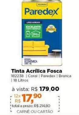 Lojas TaQi Tinta Acríllica Fosca oferta