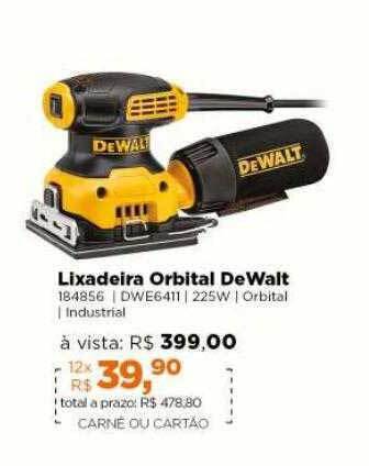 Lojas TaQi Lixadeira Orbital Dewalt oferta