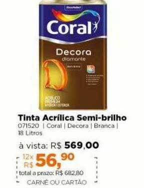 Lojas TaQi Tinta Acrílica Semi-brilho oferta