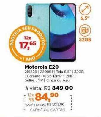 Lojas TaQi Motorola E20 oferta