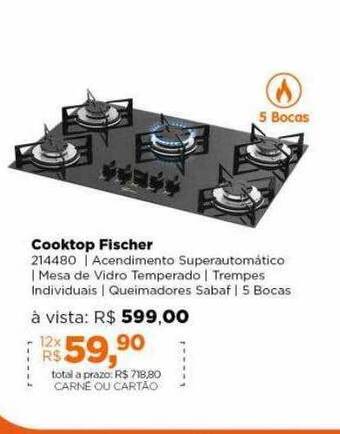 Lojas TaQi Cooktop Fischer oferta