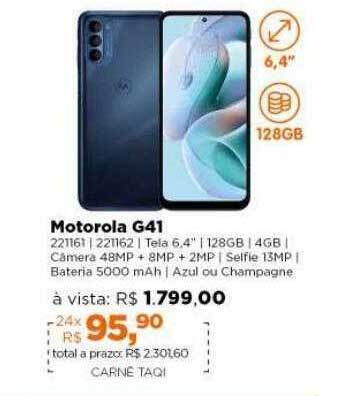 Lojas TaQi Motorola G41 oferta