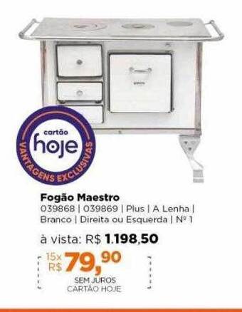 Lojas TaQi Fogão Maestro oferta