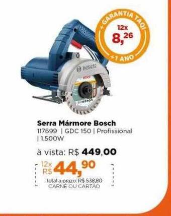 Lojas TaQi Serra Mármore Bosch oferta