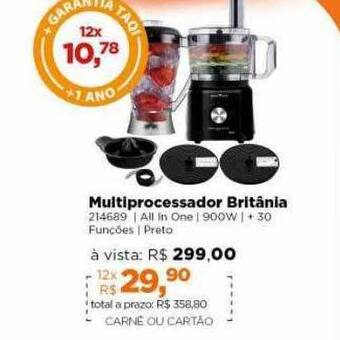 Lojas TaQi Multiprocessador Britânia oferta