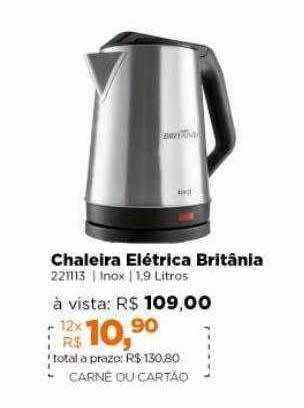 Lojas TaQi Chaleira Elétrica Britânia oferta