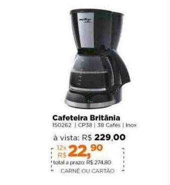 Lojas TaQi Cafeteira Britânia oferta