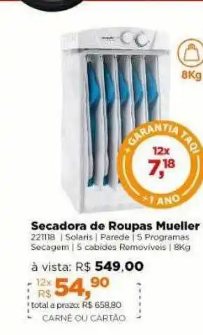 Lojas TaQi Secadora De Roupas Mueller oferta