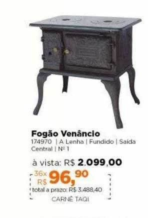 Lojas TaQi Fogão Venãncio oferta