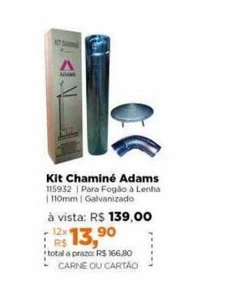 Lojas TaQi Kit Chaminé Adams oferta