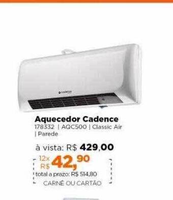 Lojas TaQi Aquecedor Cadence oferta