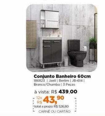 Lojas TaQi Conjunto Banheiro 60cm oferta