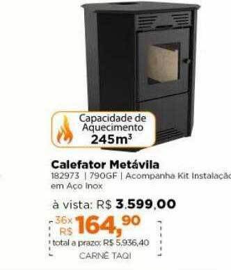 Lojas TaQi Calefator Metávilla oferta