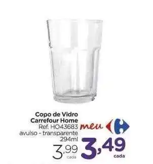 Carrefour Market Copo De Vidro Carrefour Home oferta