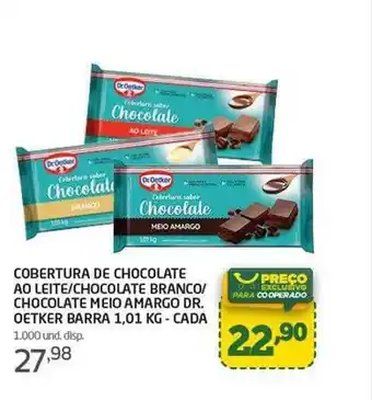 Cooper Cobertura De Chocolate Ao Leite Chocolate Branco Chocolate Meio Amargo Dr. Oetker Barra oferta