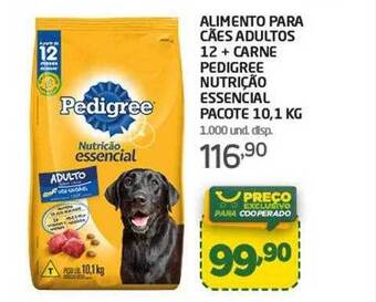 Alimento Para Cães Adultos 12 + Carne Pedigree Nutrição Essencial
