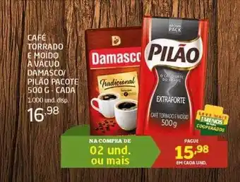 Cooper Café Torrado Em Moido A Vacuo Damasco Pilão oferta