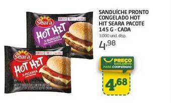 Cooper Sanduiche Pronto Congelado Hot Hit Seara oferta
