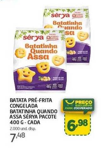 Cooper Batata Pré-frita Congelada Batatinha Quando Assa Sérya oferta