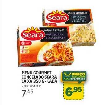 Cooper Menu Gourmet Congelado Seara oferta