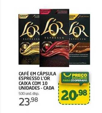 Cooper Café Em Cápsula Espresso L'or oferta