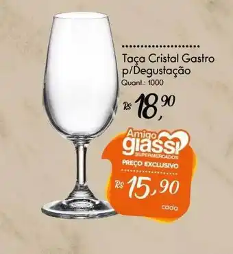 Giassi Supermercados Taça Cristal Gastro P-degustação oferta