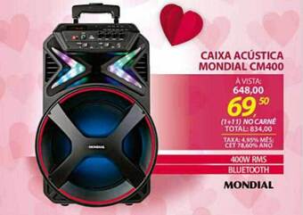 Lojas Cem Caixa Acústica Mondial Cm400 oferta