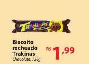 Biscoito Recheado Trakinas Chocolate