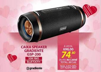 Lojas Cem Caixa Speaker Gradiente Gsp-200 oferta