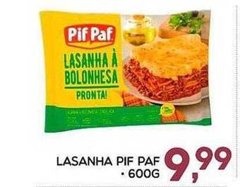Paxá Supermercados Lasanha Pif Paf oferta