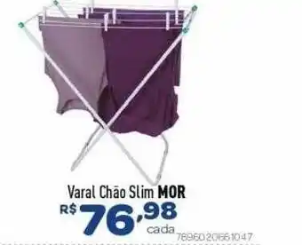 Comjol Varal Chão Slim Mor oferta